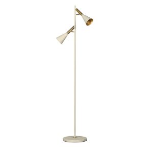 Hoorns Béžová kovová stojací lampa Dibie 158 cm  - Výška158 cm- Šířka 28 cm