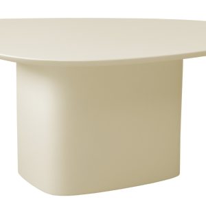 Krémově bílý lakovaný konferenční stolek RAGABA CELLS 90 x 55 cm  - Výška45 cm- Šířka 90 cm