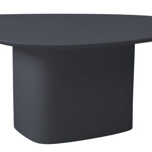 Tmavě šedý lakovaný konferenční stolek RAGABA CELLS 90 x 55 cm  - Výška45 cm- Šířka 90 cm