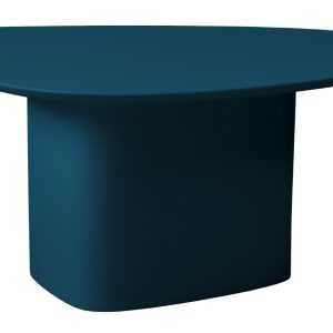 Petrolejově modrý lakovaný konferenční stolek RAGABA CELLS 90 x 55 cm  - Výška45 cm- Šířka 90 cm