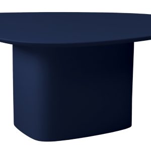 Námořnicky modrý lakovaný konferenční stolek RAGABA CELLS 90 x 55 cm  - Výška45 cm- Šířka 90 cm