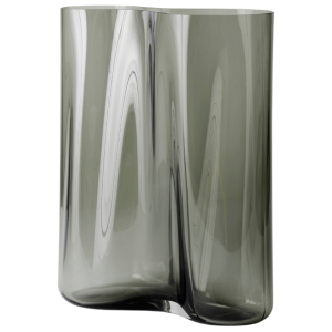 Audo CPH Kouřově zelená skleněná váza AUDO AER 33 cm  - Výška33 cm- Šířka 27 cm