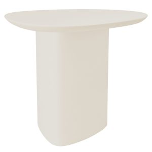 Krémově bílý lakovaný odkládací stolek RAGABA CELLS 50 x 50 cm  - Výška50 cm- Šířka 50 cm