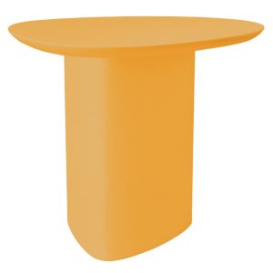 Žlutý lakovaný odkládací stolek RAGABA CELLS 50 x 50 cm  - Výška50 cm- Šířka 50 cm