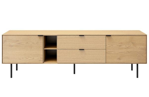 Dubový TV stolek Somcasa Tulsa II. 180 x 40 cm  - Výška53 cm- Šířka 180 cm