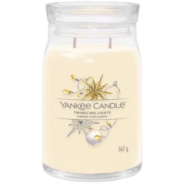 Velká vonná svíčka Yankee Candle Twinkling Lights Signature  - Výška15