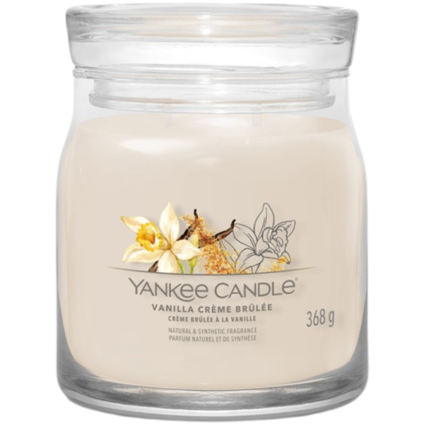 Střední vonná svíčka Yankee Candle Crème Brûlée Signature  - Výška11