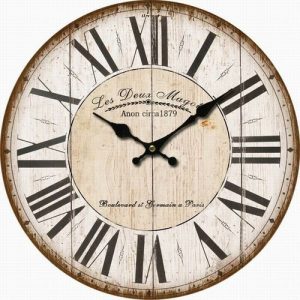 Dřevěné nástěnné hodiny Les Deux