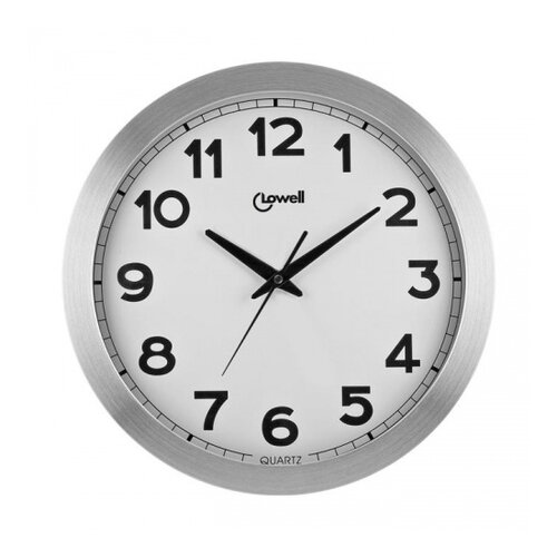 Lowell 14929 designové nástěnné hodiny  - Barvastříbrná-
