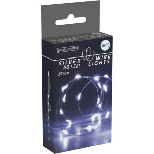 Světelný drát Silver lights 40 LED