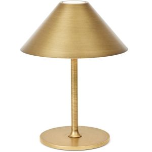 Zlatá plastová nabíjecí stolní LED lampa Halo Design Hygge 19