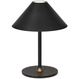 Černá plastová nabíjecí stolní LED lampa Halo Design Hygge 19