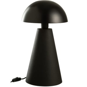 Černá kovová stolní lampa J-line Musra  - Výška48 cm- Průměr 26 cm