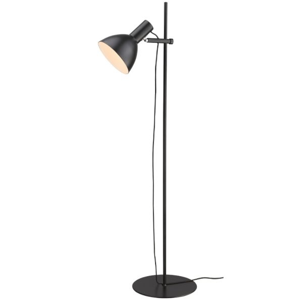 Černá kovová stojací lampa Halo Design Baltimore 132 cm  - Výška132 cm- Průměr 18 cm