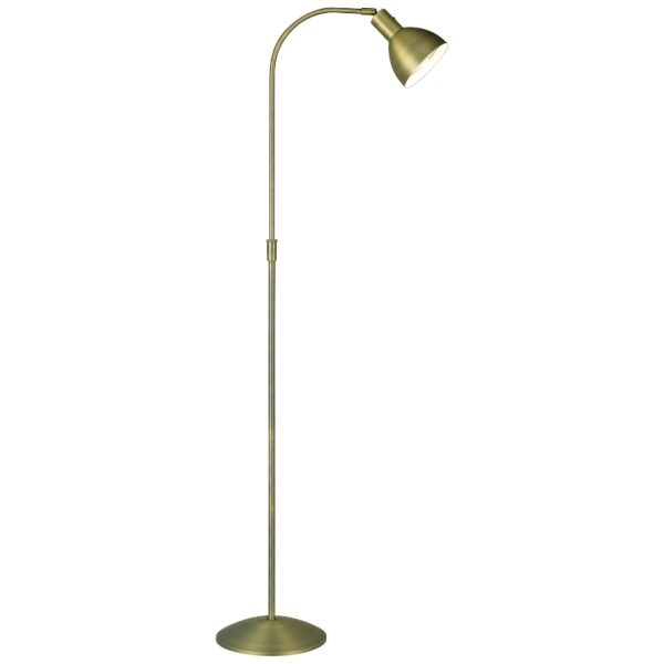 Mosazná kovová stojací lampa Halo Design Angora 150 cm  - Výška110-150 cm- Průměr 14 cm