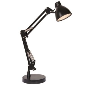 Černá kovová stolní lampa Halo Design Bronx 55 cm  - Výška55 cm- Průměr stínidla 10 cm