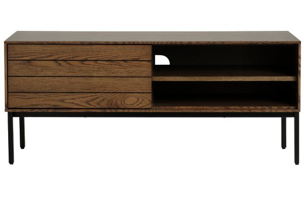 Tmavě hnědý TV stolek Unique Furniture Modica 120 x 40 cm  - Výška51 cm- Šířka 120 cm