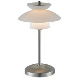 Opálově bílá stolní lampa Halo Design Dallas 30 cm  - Výška30 cm- Průměr 18 cm
