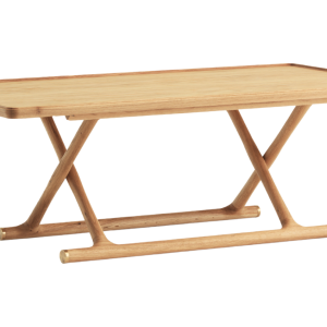 Audo CPH Přírodní dubový konferenční stolek AUDO JÄGER 130 x 65 cm  - Výška45 cm- Výška při složení 11 cm