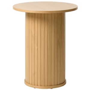 Dubový odkládací stolek Unique Furniture Nola 50 cm  - Výška55 cm- Šířka 50 cm