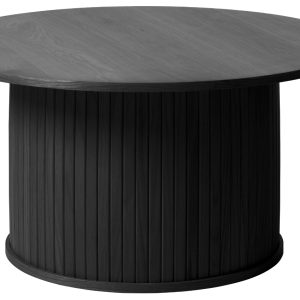 Černý dubový konferenční stolek Unique Furniture Nola 90 cm  - Výška45 cm- Šířka 90 cm