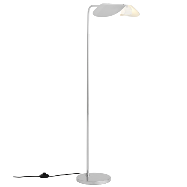 Audo CPH Stříbrná kovová stojací lampa AUDO WING 118 cm  - Výška118 cm- Šířka 27 cm