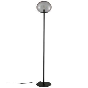 Nordlux Kouřově šedá skleněná stojací lampa Alton 150 cm  - Výška150 cm- Průměr stínidla 27