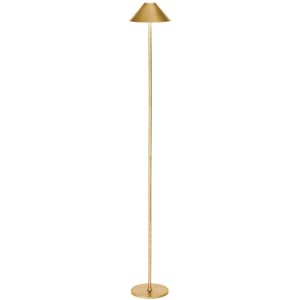 Zlatá plastová nabíjecí stojací LED lampa Halo Design Hygge 134 cm  - Výška134 cm- Průměr 19 cm