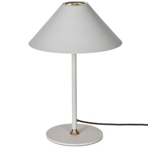 Světle šedá kovová stolní lampa Halo Design Hygge 35 cm  - Výška35 cm- Průměr 24 cm