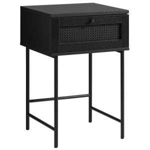 Černý odkládací stolek Unique Furniture Pensacola 45 x 45 cm  - Výška70 cm- Šířka 45 cm
