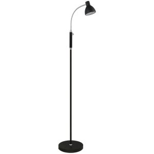 Černá kovová stojací lampa Halo Design Hudson 120 cm  - Výška120 cm- Průměr 9 cm