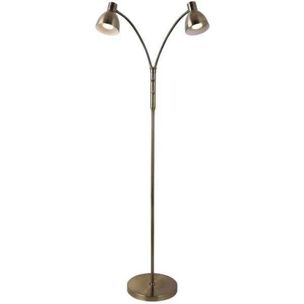 Zlatá kovová stojací lampa Halo Design Hudson II. 120 cm  - Výška120 cm- Průměr 9 cm