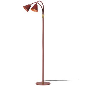 Vínově červená kovová stojací lampa Halo Design Hygge 135 cm  - Výška135 cm- Průměr 12 cm