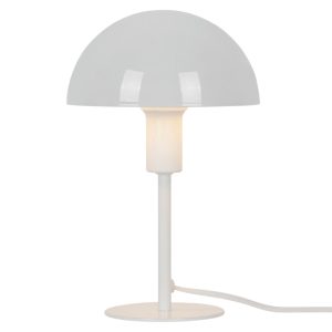 Nordlux Bílá kovová stolní lampa Ellen Mini  - Výška25 cm- Průměr stínidla 16 cm