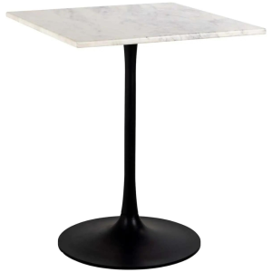 Bílý mramorový bistro stolek Richmond Carlten 65 x 65 cm  - Výška77