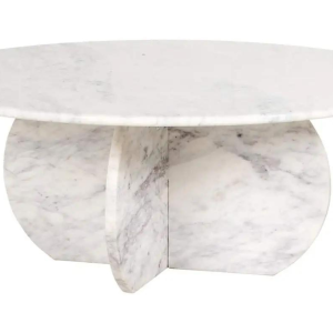 Bílý mramorový konferenční stolek Richmond Holmes 90 cm  - Výška35