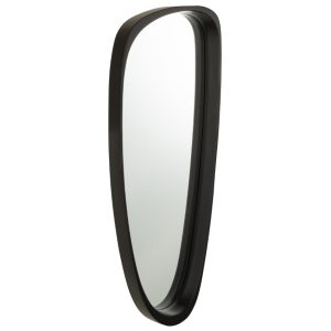 Černé lakované zrcadlo J-Line Toni 33 x 89 cm  - Výška89 cm- Šířka 33 cm