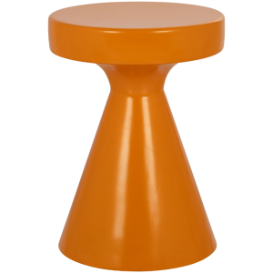 Oranžový kovový odkládací stolek Richmond Kimble I. 30 cm  - Výška41 cm- Průměr 30 cm