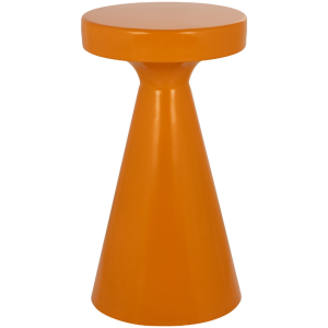 Oranžový kovový odkládací stolek Richmond Kimble II. 30 cm  - Výška54 cm- Průměr 30 cm