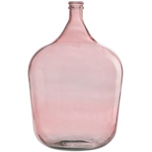 Růžová skleněná váza J-Line Sadona 55 cm  - Výška55 cm- Průměr 37 cm