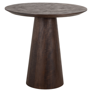 Hnědý kulatý dřevěný bistro stolek Richmond Willow 80 cm  - Výška76 cm- Výška podnože 72 cm