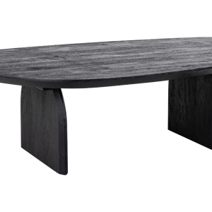 Černý dřevěný konferenční stolek Richmond Hudson 135 x 76 cm  - Výška38 cm- Výška podnože 34 cm