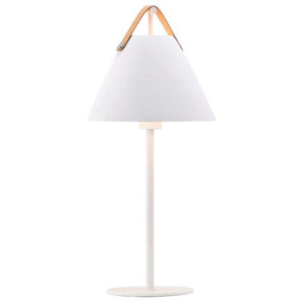 Nordlux Bílá kovová stolní lampa Strap  - Výška stínidla15