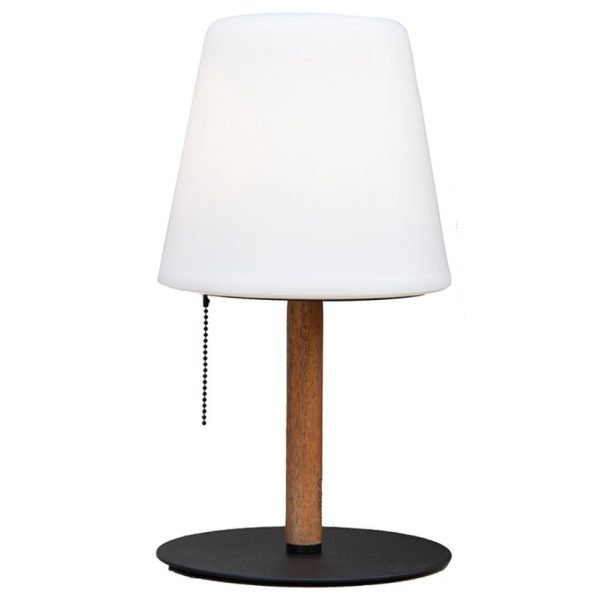 Bílá plastová nabíjecí stolní LED lampa Halo Design Northern 30 cm  - Výška30/90 cm- Průměr 17 cm