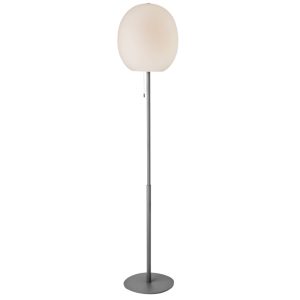 Stříbrná kovová stojací lampa Halo Design Wrong 150 cm  - Výška150 cm- Průměr 32 cm