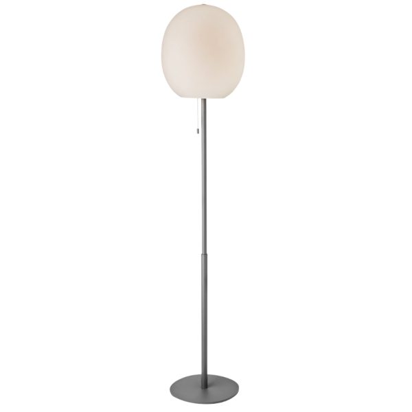 Stříbrná kovová stojací lampa Halo Design Wrong 150 cm  - Výška150 cm- Průměr 32 cm