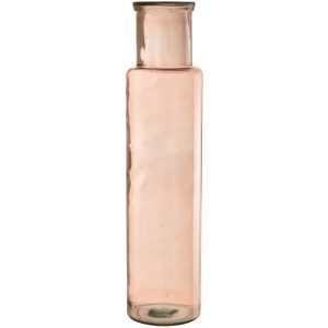 Růžová skleněná váza J-Line Dalen 75 cm  - Výška75 cm- Průměr 18 cm