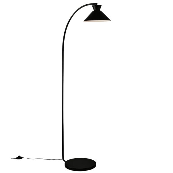 Nordlux Černá kovová stojací lampa Dial 150 cm  - Celková výška150 cm- Celková šířka 47 cm