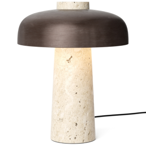 Audo CPH Béžová kamenná stolní lampa AUDO REVERSE  - Výška30 cm- Průměr stínidla 24 cm