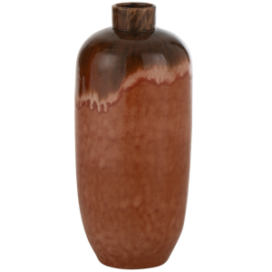 Červená keramická váza J-line Akone 50 cm  - Výška50 cm- Průměr 23 cm